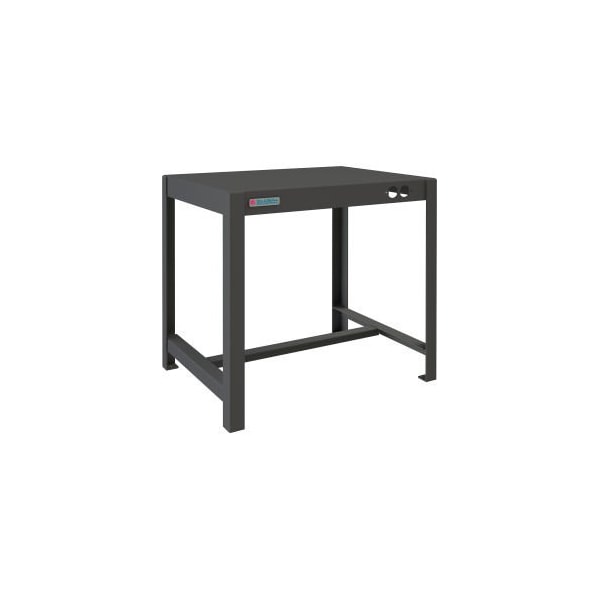 Deluxe Machine Table 12 Gauge Welded Top 24W x 18D x 24H